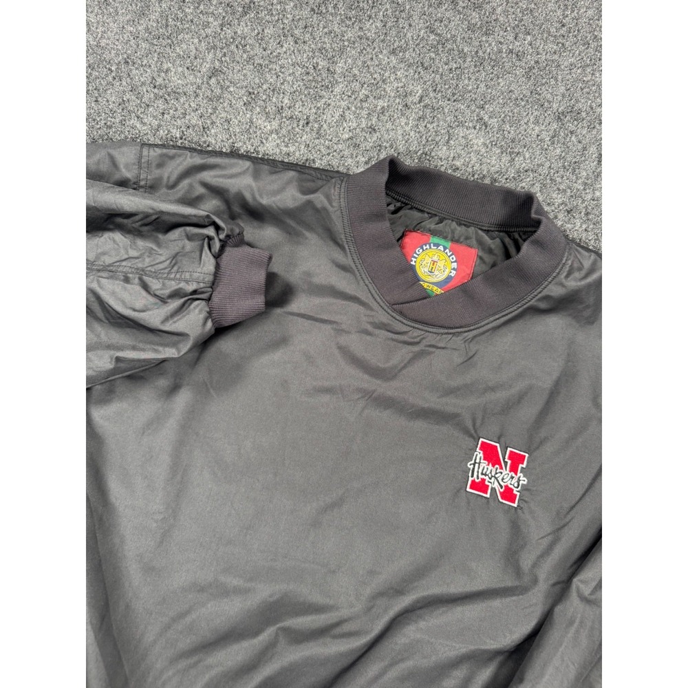VTG Nebraska Huskers Windbreaker Pullover Jacket XXL Highlander NCAA
